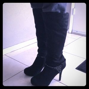 Black 5” heeled boots by: Madeline Stuart